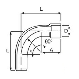 Diagram Bend spigot socket PVC SCJ Swallow
