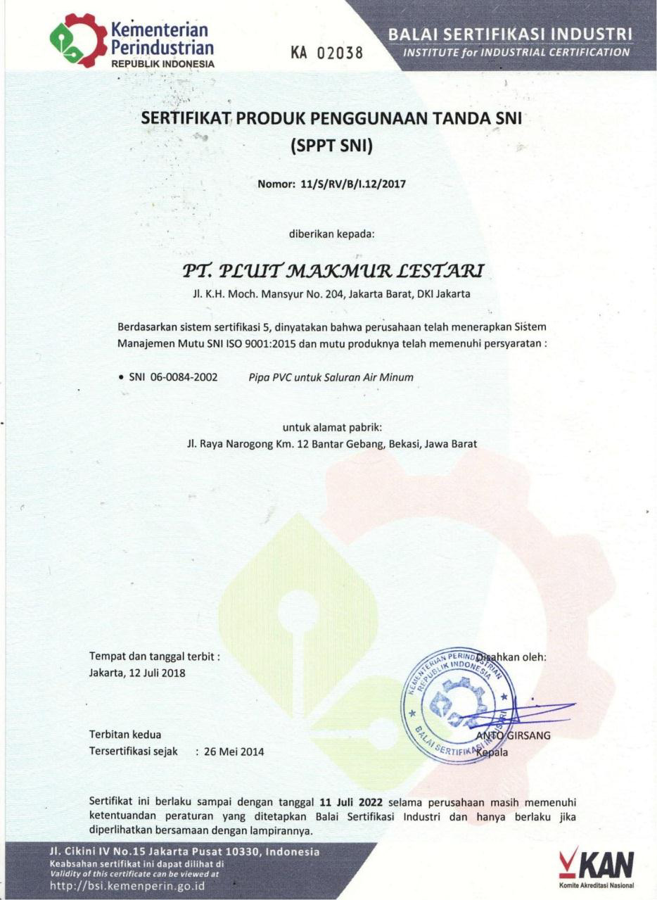sertifikat sni 06-0084-2002